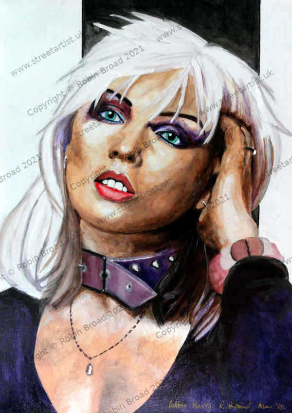 Debbie Harry, Blondie artwork by Robin Broad, artist, Newcastle upon Tyne, UK