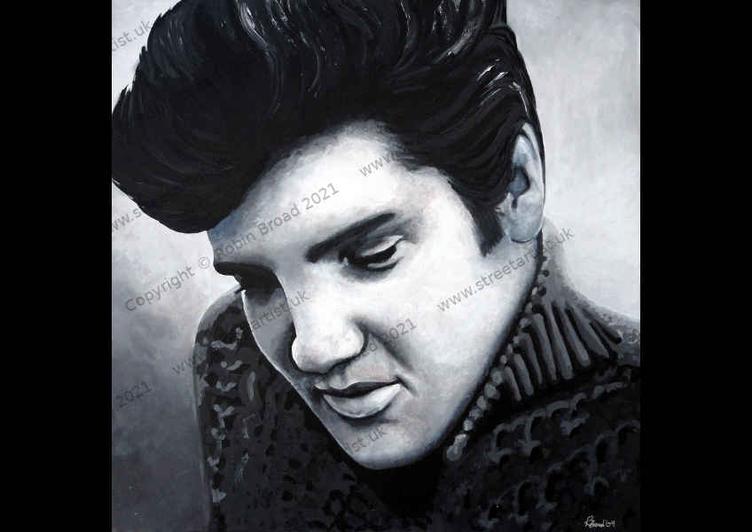 Elvis Presley artwork by Robin Broad, artist, Newcastle upon Tyne, UK