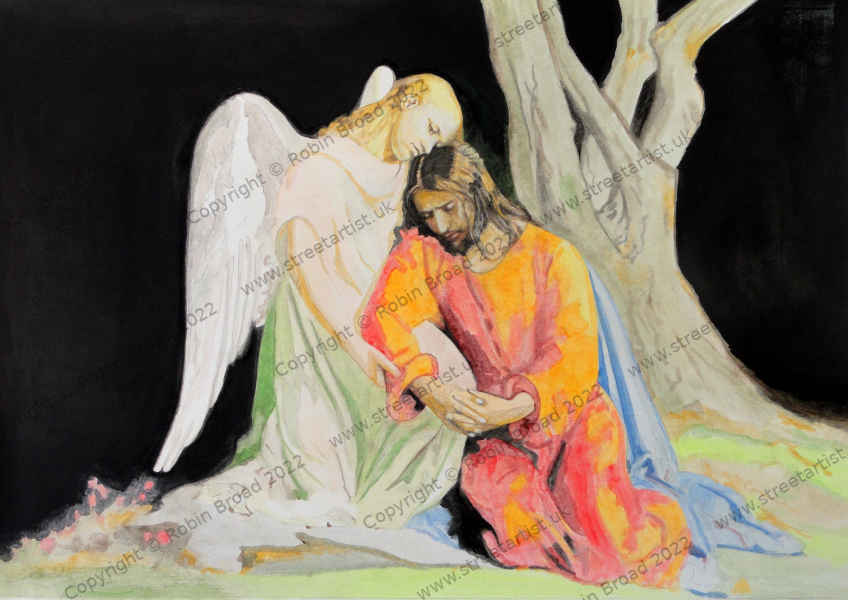 Gethsemane, Bloch - A study artwork by Robin Broad, artist, Newcastle upon Tyne, UK