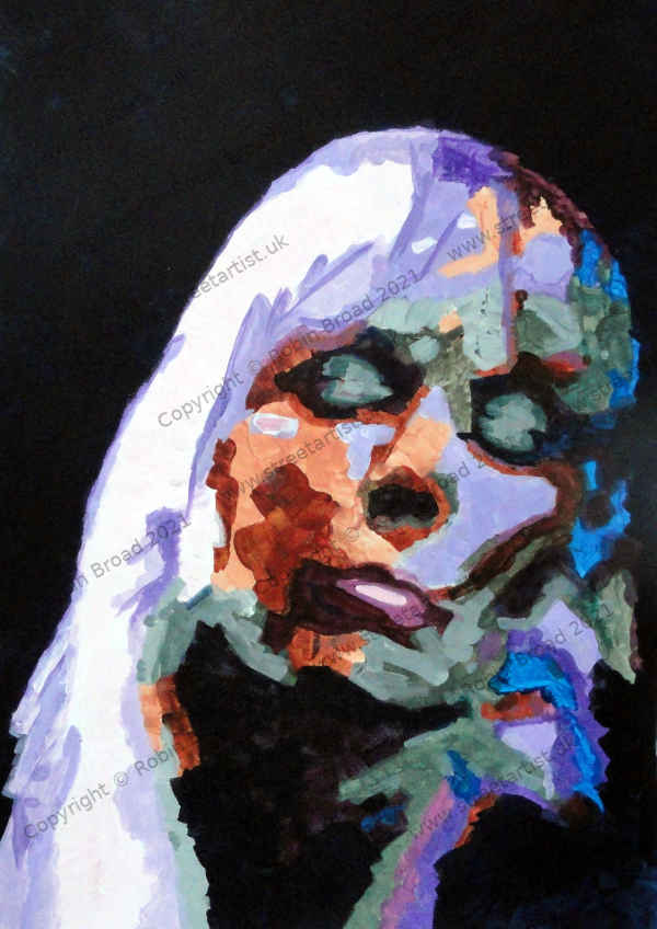 Joni Mitchell artwork by Robin Broad, artist, Newcastle upon Tyne, UK