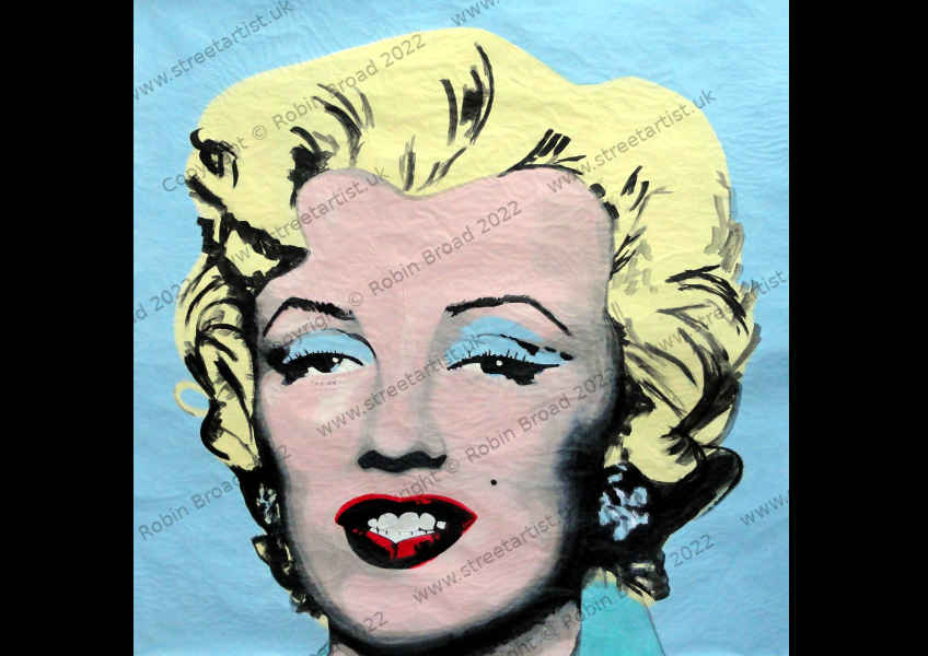 Marilyn Monroe, Warhol - A study artwork by Robin Broad, artist, Newcastle upon Tyne, UK